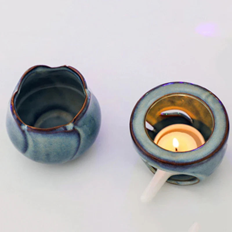 Aromatherapy Furnace Candle Lamp Decoration Bedroom Essential Oil Incense Burner Tulip Ceramic Candle